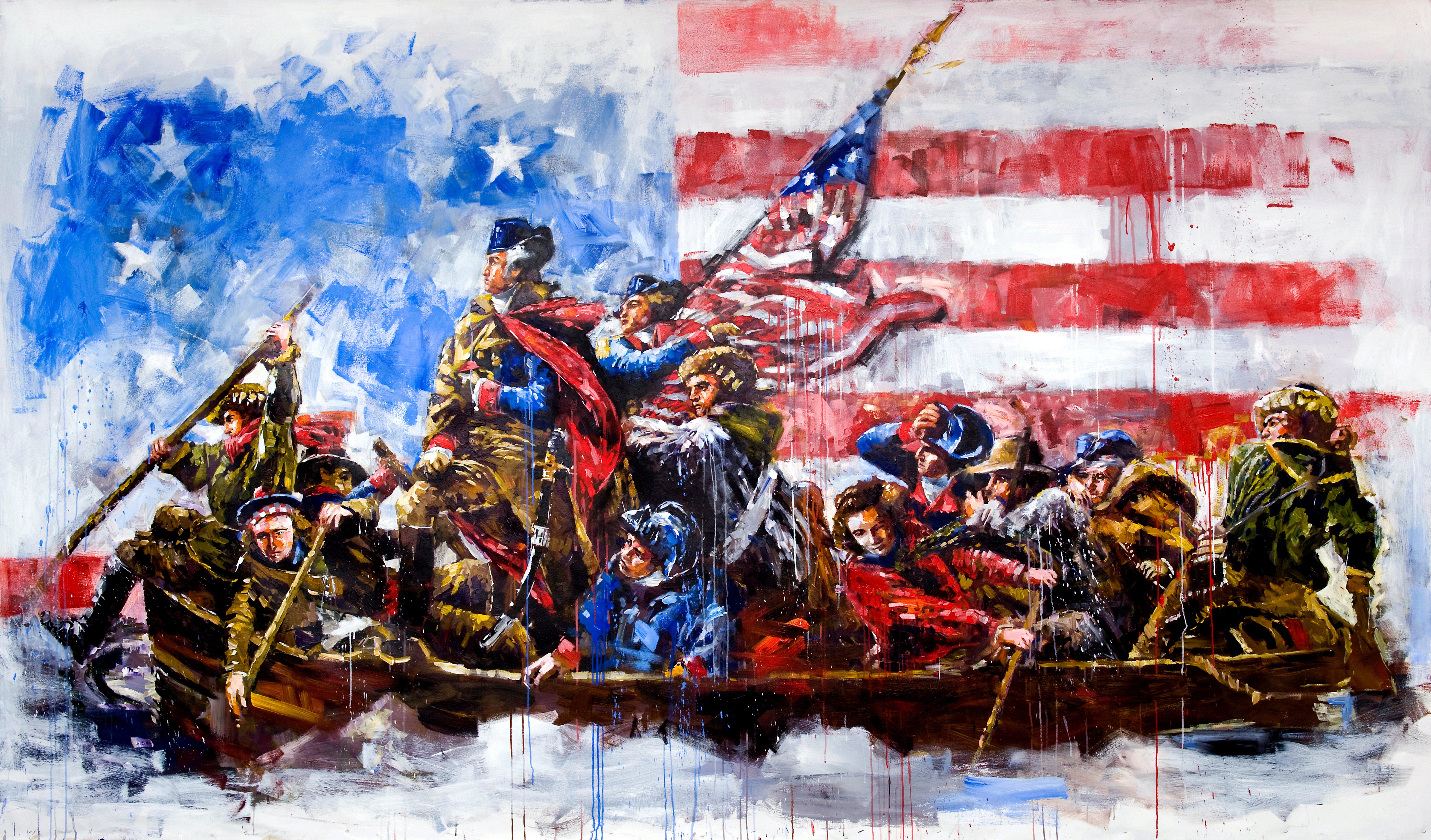 9039x5309 Washington Crossing the Delaware: wallpaper