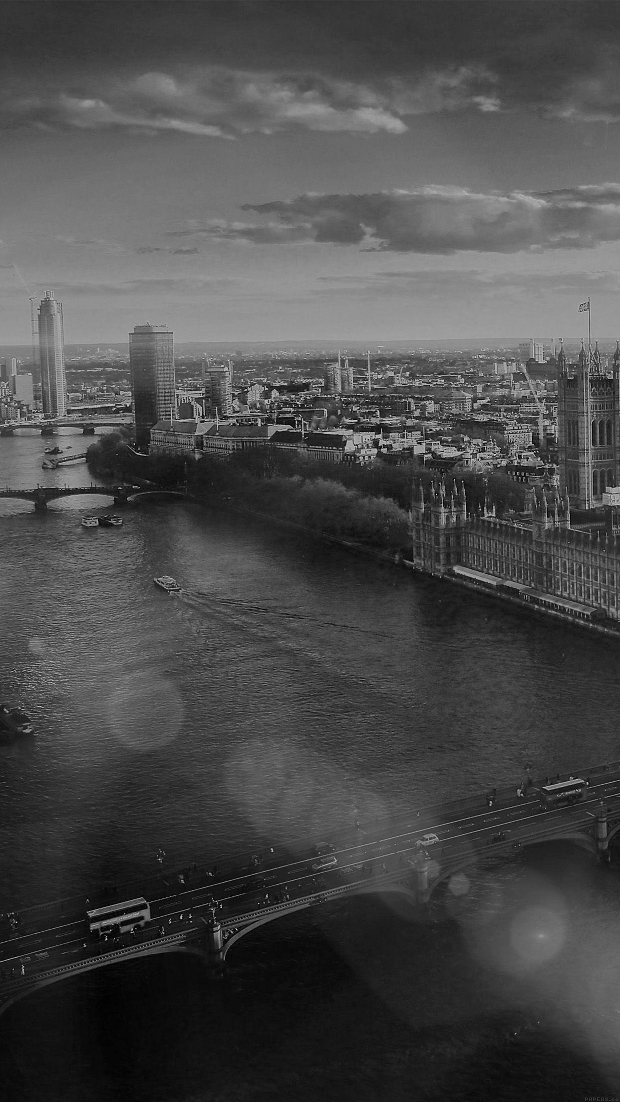 1242x2208 iPhone 6 Wallpaper london dark bw skyview city flare big