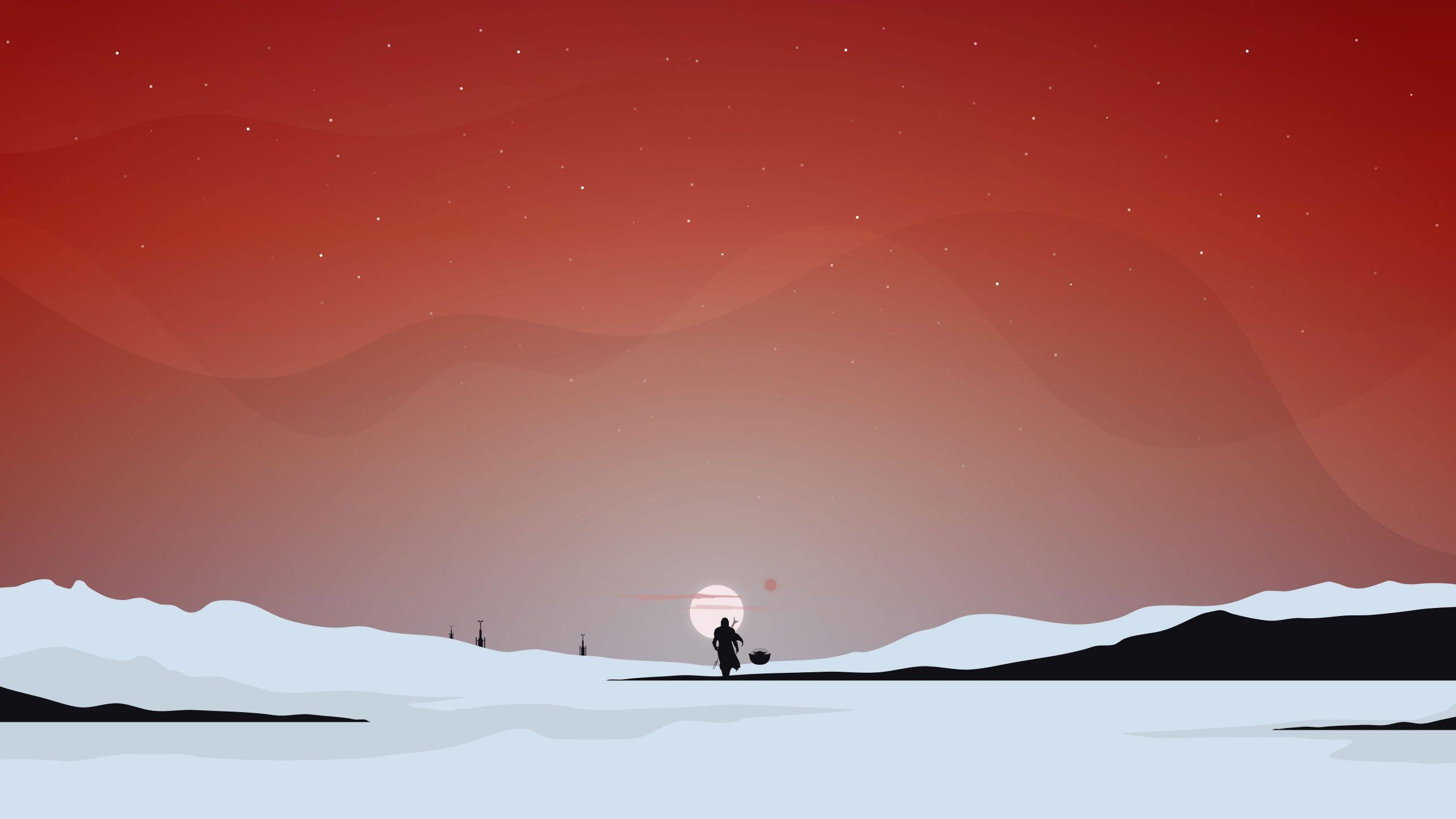 2560x1440 TV Show wallpaper, The Mandalorian, Baby Yoda, Minimalist, Star Wars • Wallpaper For You HD Wallpaper For Desktop & Mobile
