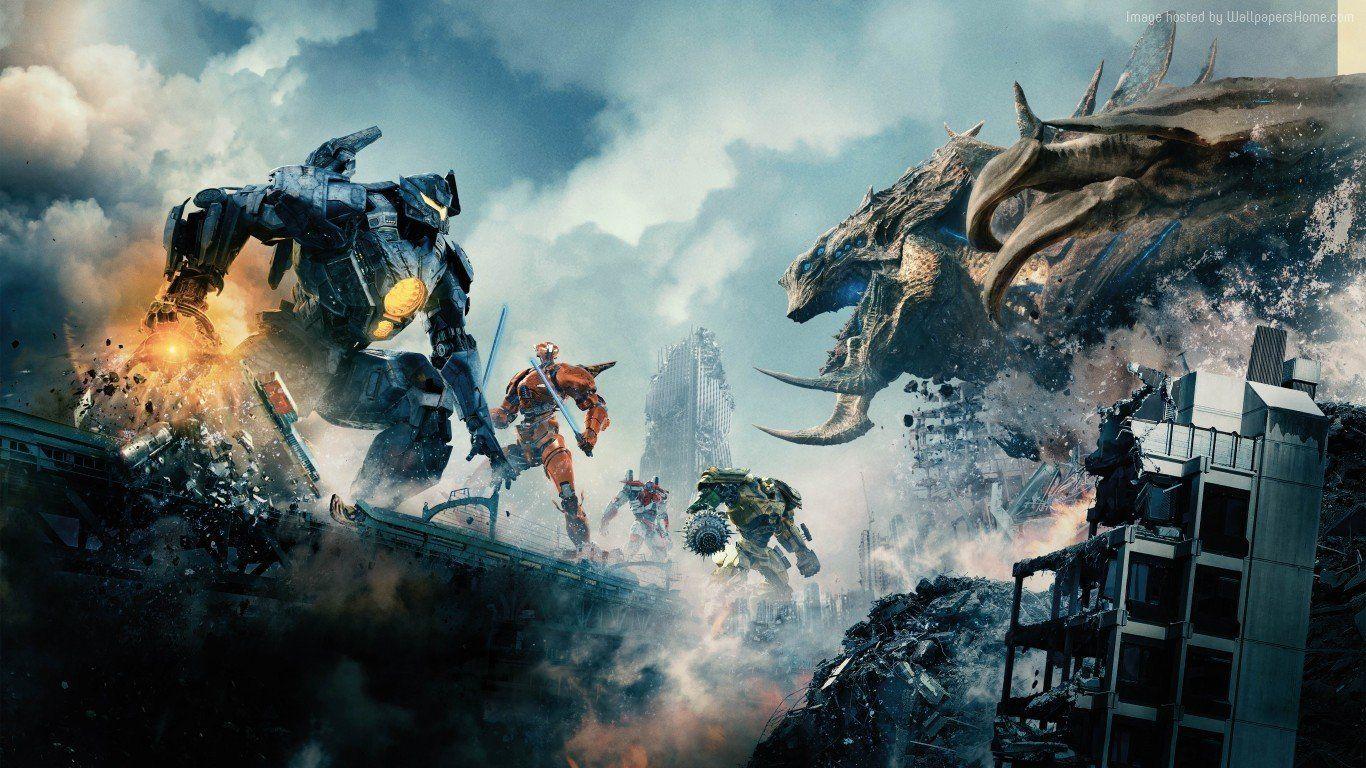 1366x768 Join the Jaeger Uprising: 12 Incredible Pacific Rim 2 Wallpaper