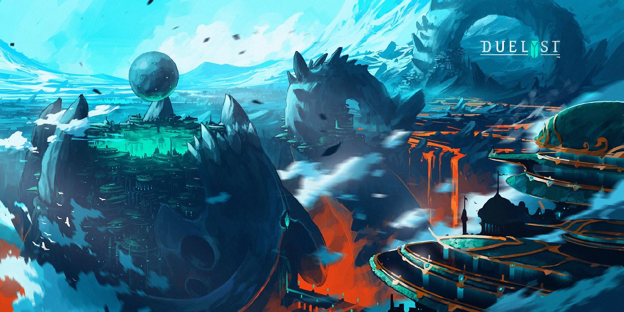 2048x1024 2048x1024 duelyst video games digital 2d digital art concept art artwork wallpaper