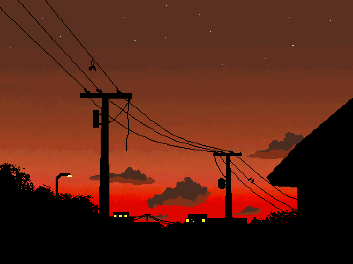 Pixel Sunset Wallpaper