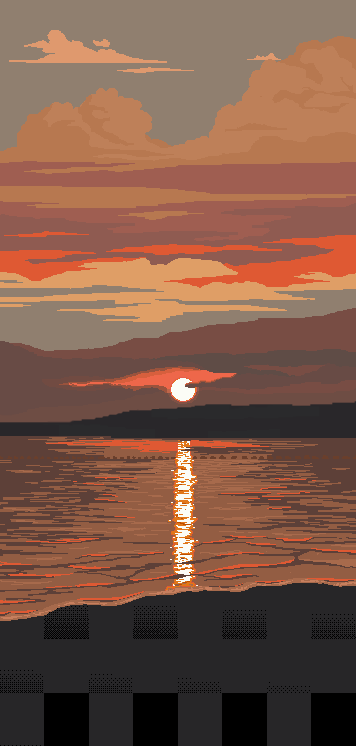 Pixel Sunset Wallpaper