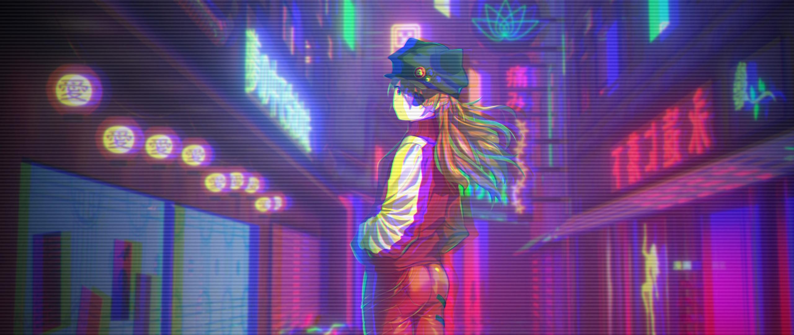 2560x1080 Download 2560x1080 wallpaper asuka, neon genesis evangelion, anime girl, art, dual wide, widescreen, 2560x1080 HD image, background, 23746