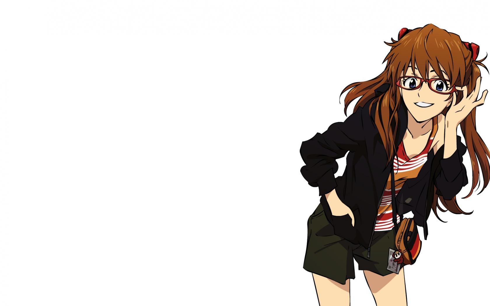 1680x1050 Desktop Wallpaper Glasses, Happy Anime Girl, Neon Genesis Evangelion, Asuka Langley Sohryu, HD Image, Picture, Background, C7e11f