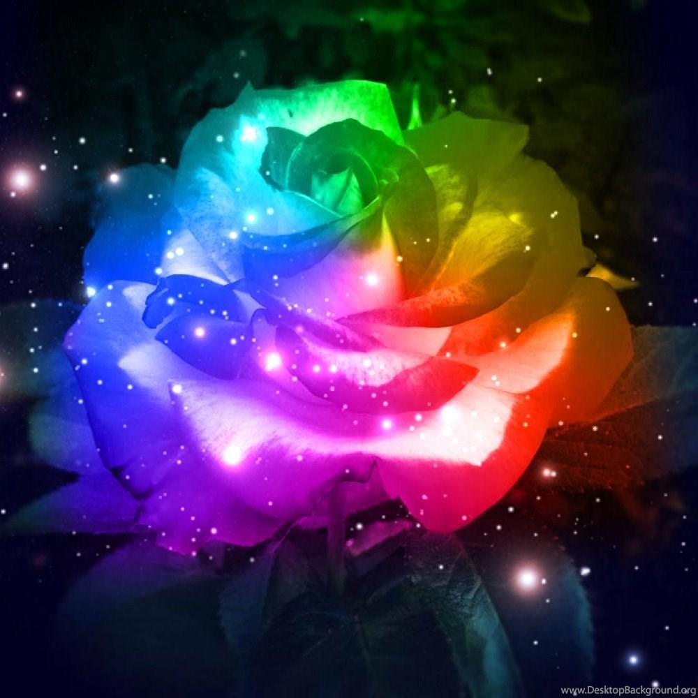 1000x1000 Rainbow Galaxy Wallpaper Desktop Background