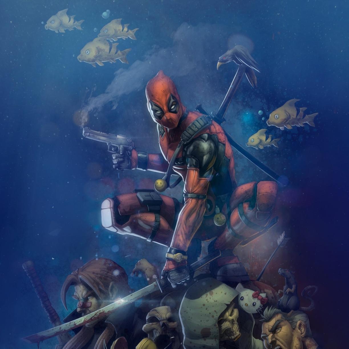 1224x1224 Marvel, Superhero, Gun And Swords, Deadpool, Wallpaper Wallpaper 4k For Mobile