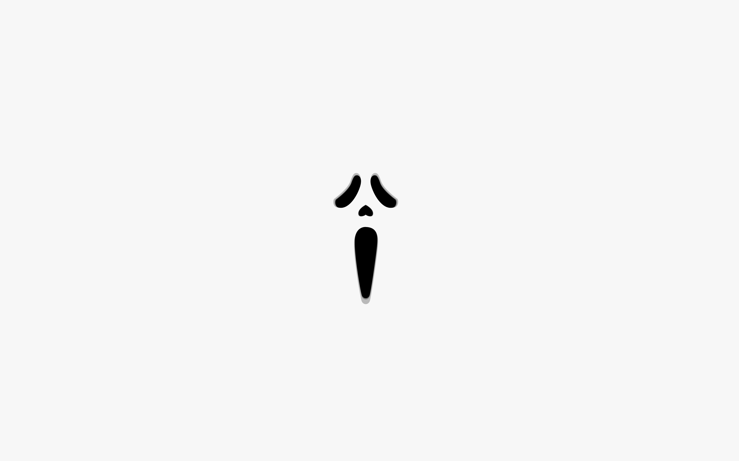 2560x1600 minimalistic, movies, white, screaming, white background, Scream (movie) Wallpaper /