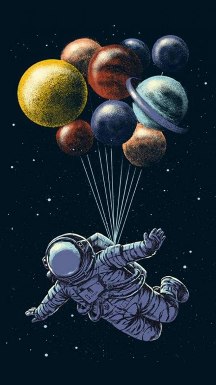 728x1294 Wallpaper HD: Astronaut, Space, Aesthetic, Wallpaper, Wallpaper