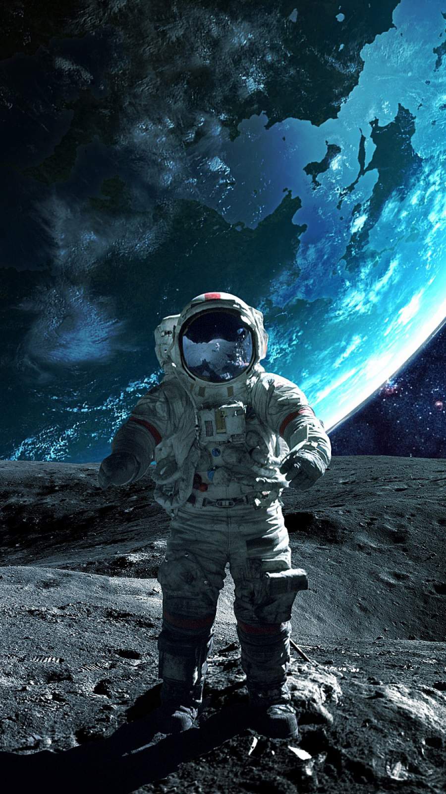 900x1600 Astronaut On Moon Wallpaper and HD Background free download on PicGaGa