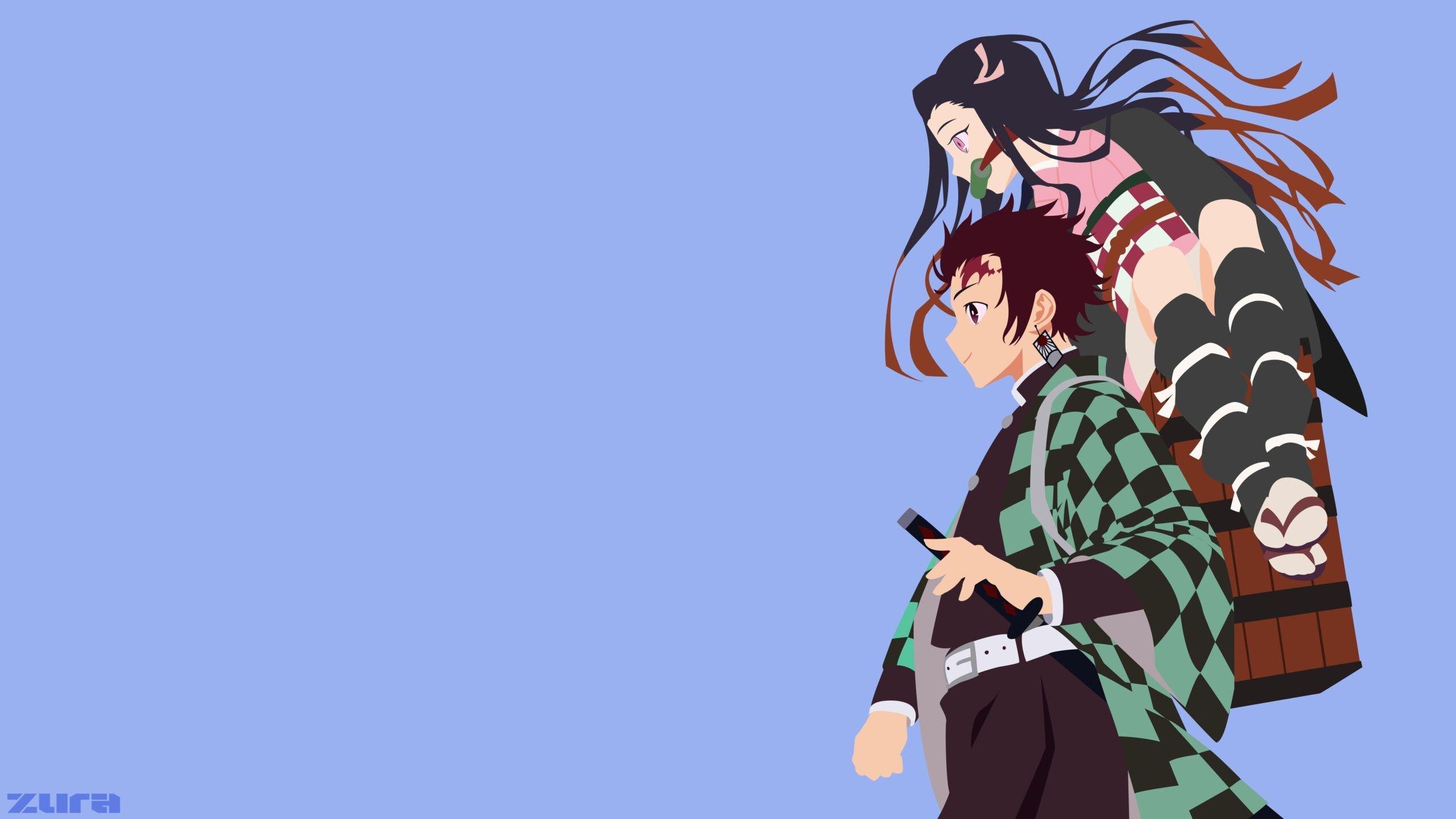2560x1440 Demon Slayer Aesthetics Desktop Wallpaper