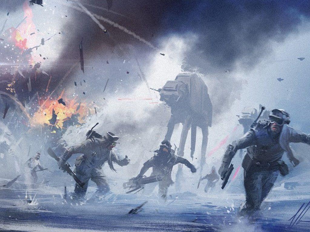 1024x768 Battle Of Hoth Wallpaper