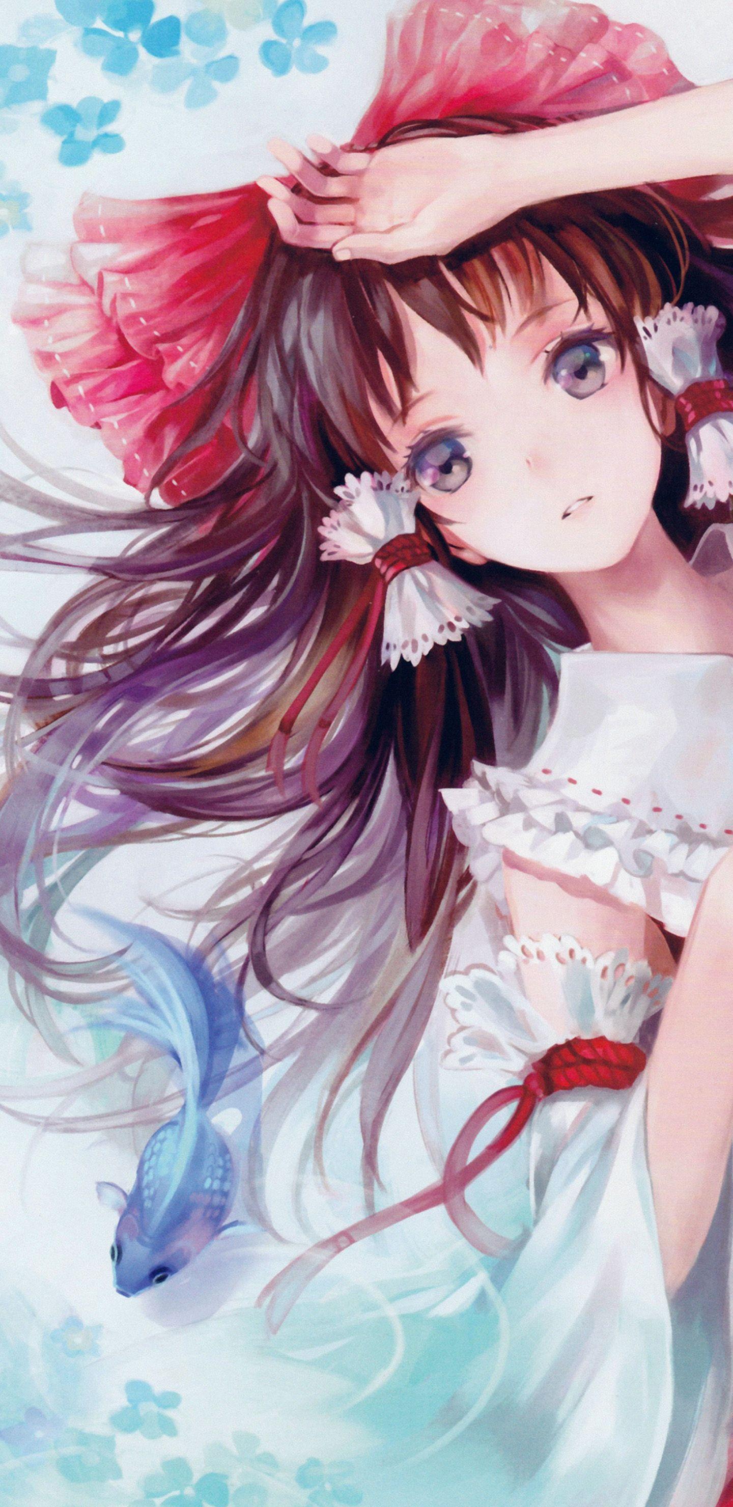 1440x2960 Cute girl anime art S9 Wallpaper