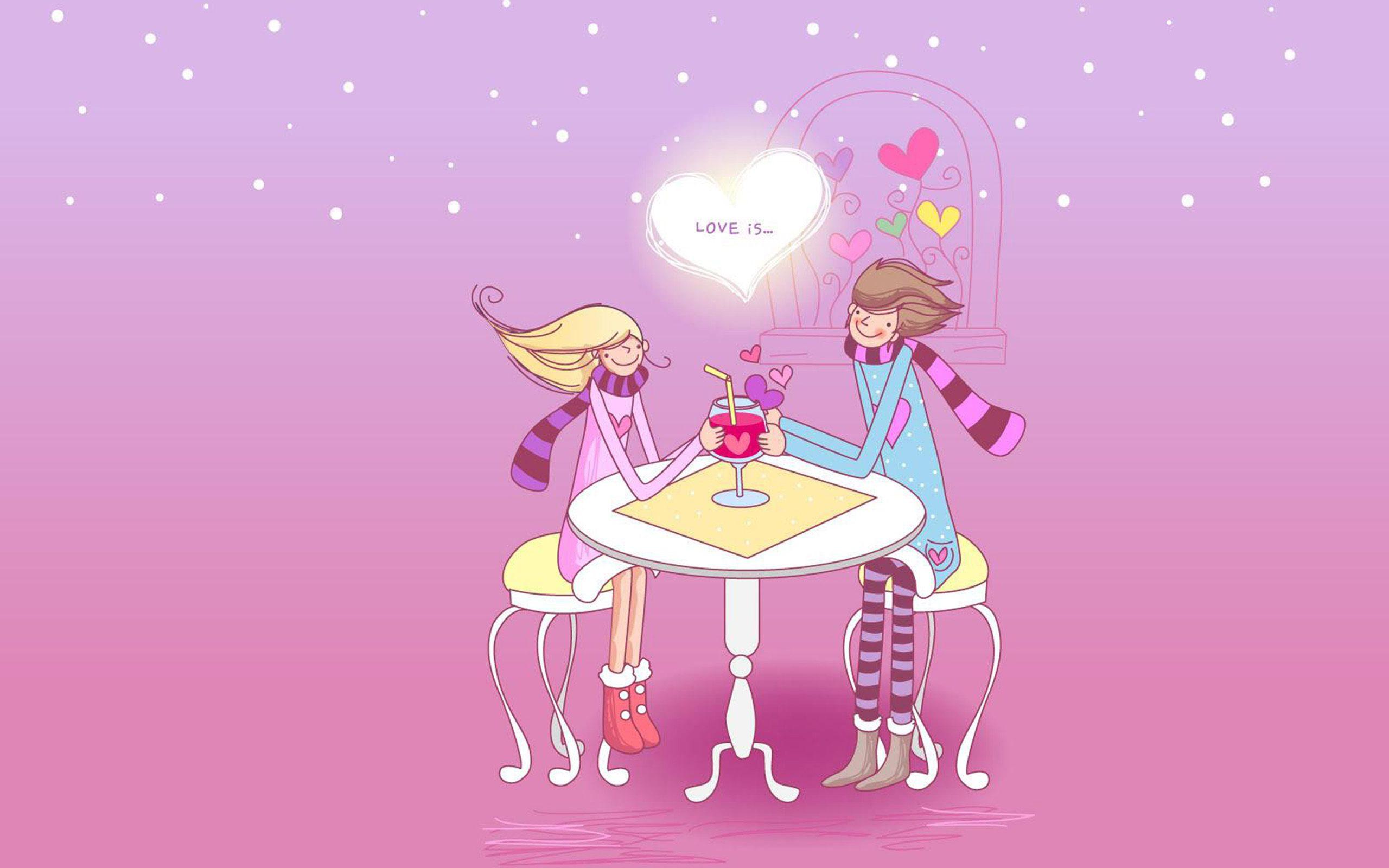 2560x1600 Full HD Of Cute Cartoon Love For Mobile Clip Art Wallpaper