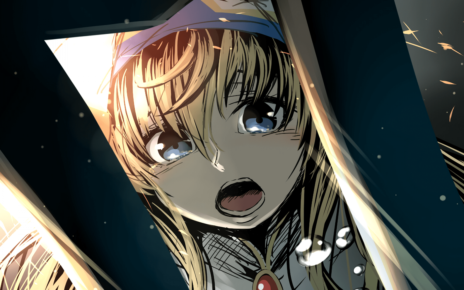 1920x1200 Download 1920x1200 Priestess, Blonde, Goblin Slayer, Scream, Crying, Tears Wallpaper for MacBook Pro 17 inch