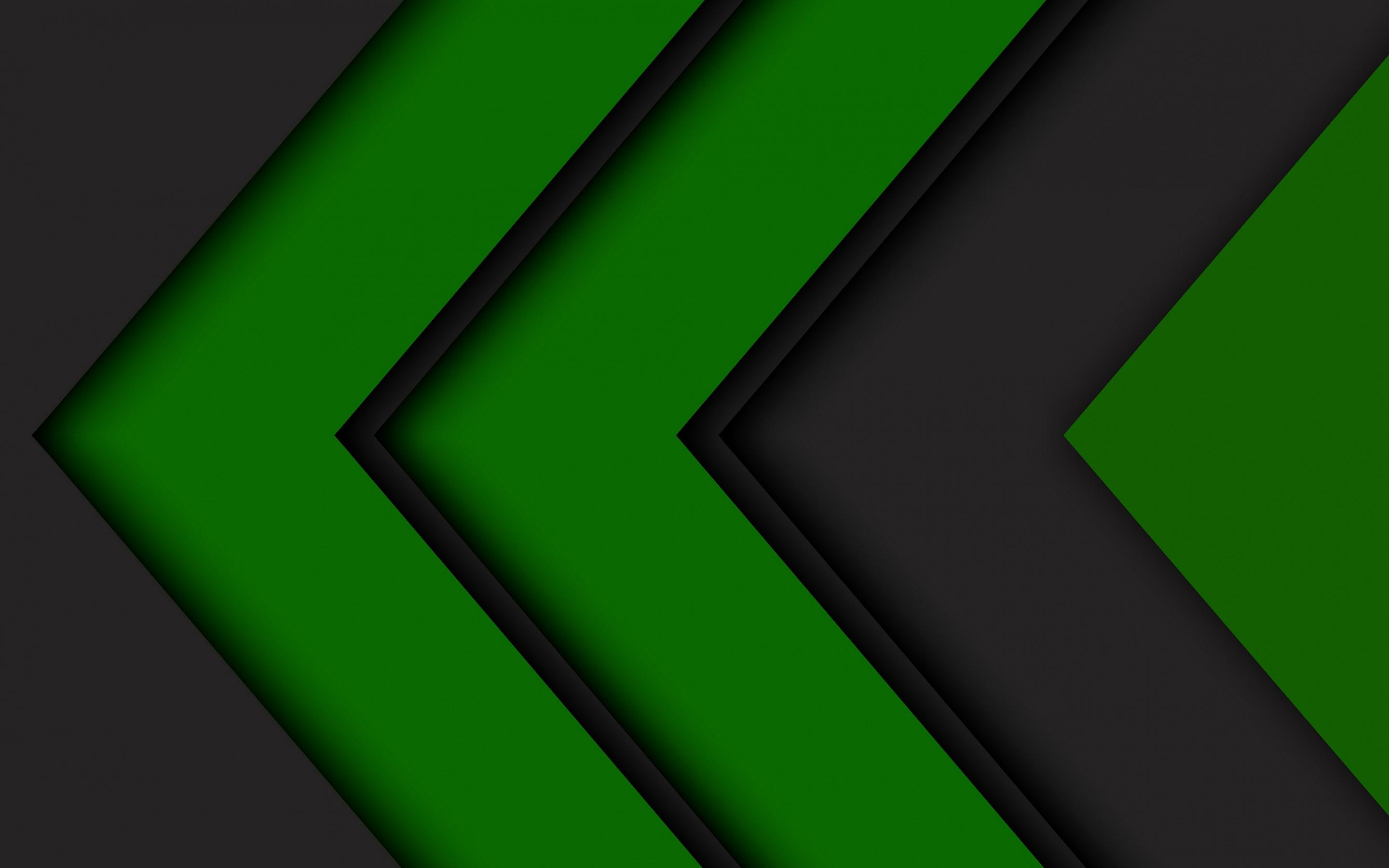 2880x1800 Download wallpaper black green abstract background, material design, black green geometric background, abstract creative background for desktop with resolution 2880x1800. High Quality HD picture wallpaper