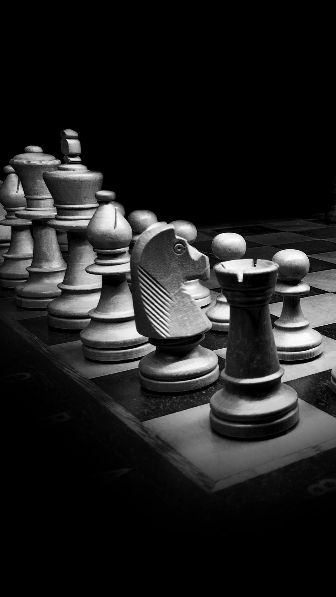 1080x1920 1080x1920 chess, monochrome, black and white, hd, 5k for iPhone 8 wallpaper