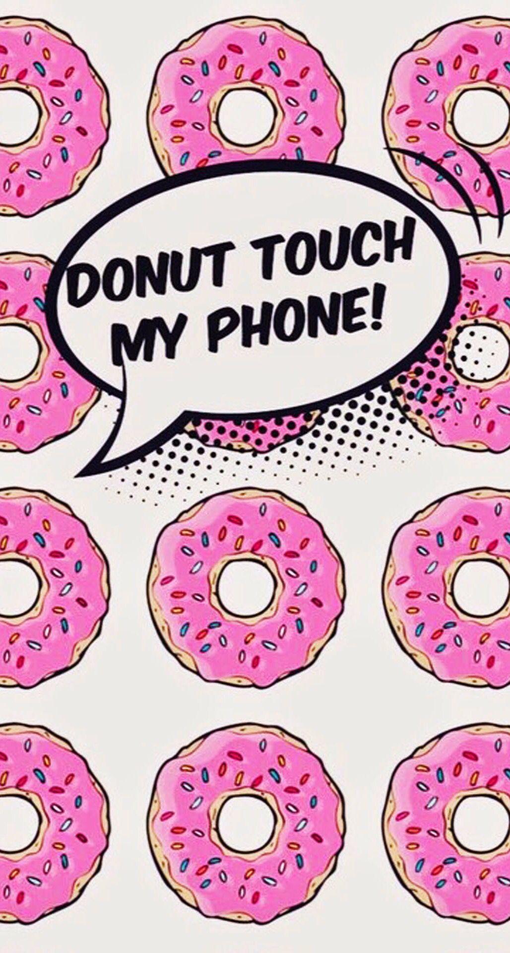 1028x1920 donut touch my phone wallpaper, pink, text, font, pattern, design