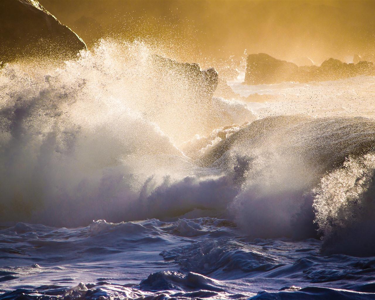 1280x1024 Wallpaper Hawaii, sea waves, storm, water splash 2880x1800 HD Picture, Image