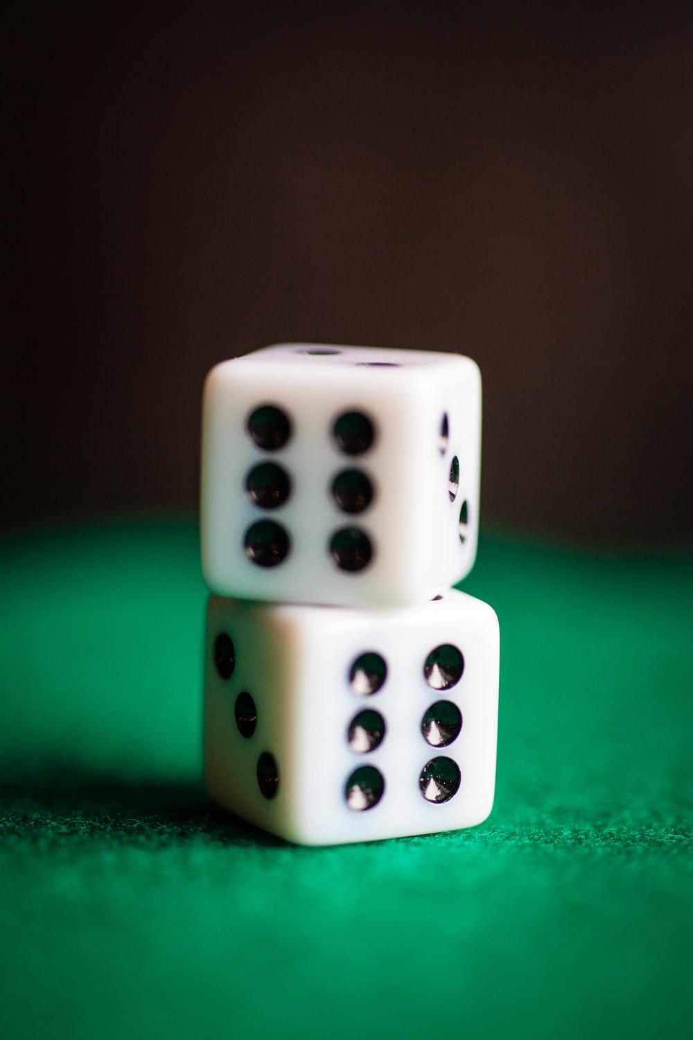 1000x1500 Two White And Black Die Photo