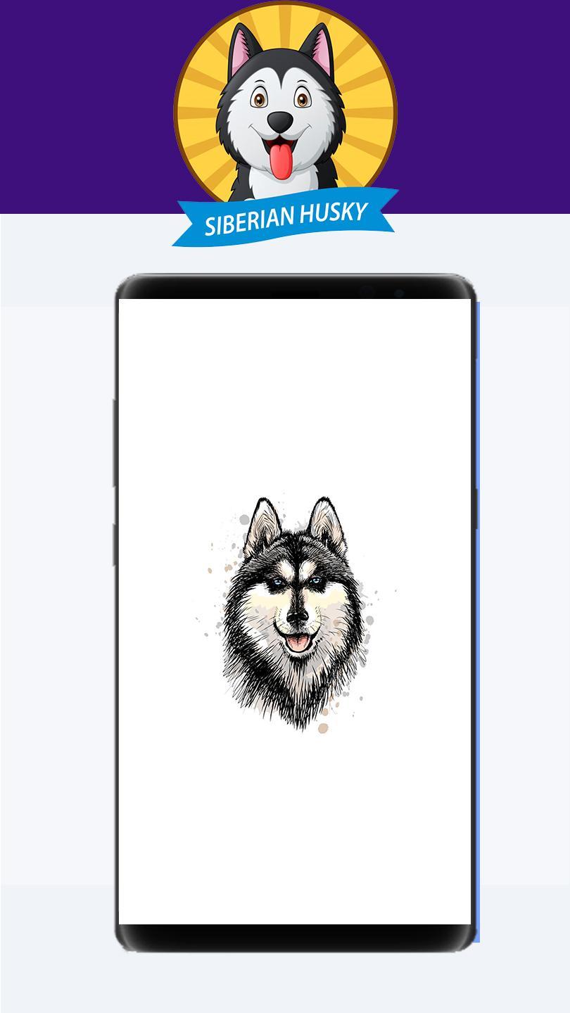 810x1440 Husky Cute Cartoon Wallpaper Puppy for Android