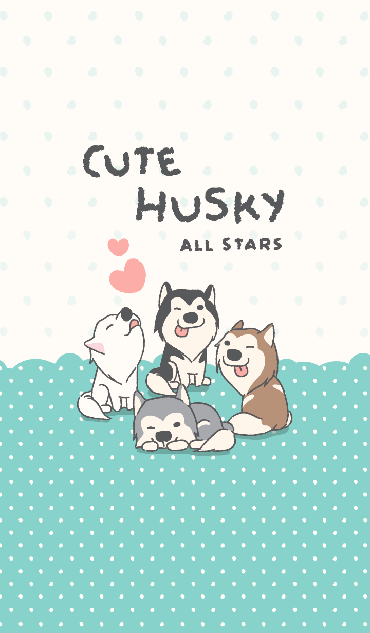 720x1232 Cute Husky (All Stars) theme. Cute husky, Cute, Husky