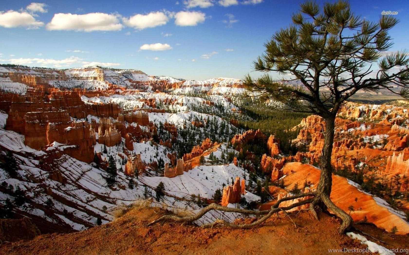 1680x1050 Snow In Bryce Canyon National Park Wallpaper Nature Wallpaper. Desktop Background
