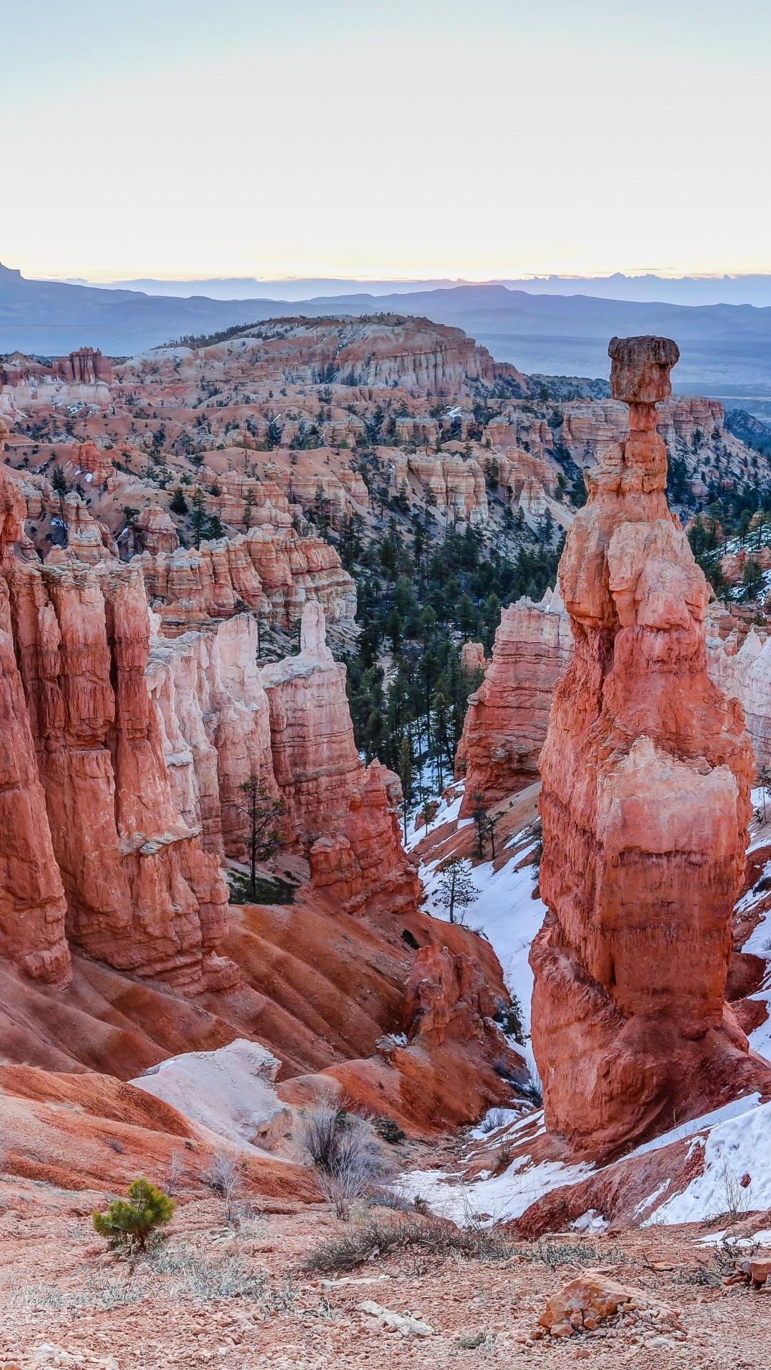 1080x1920 Download 1080x1920 Bryce Canyon, National Park, Cliff, Snow, Hill Wallpaper for iPhone iPhone 7 Plus, iPhone 6+, Sony Xperia Z, HTC One
