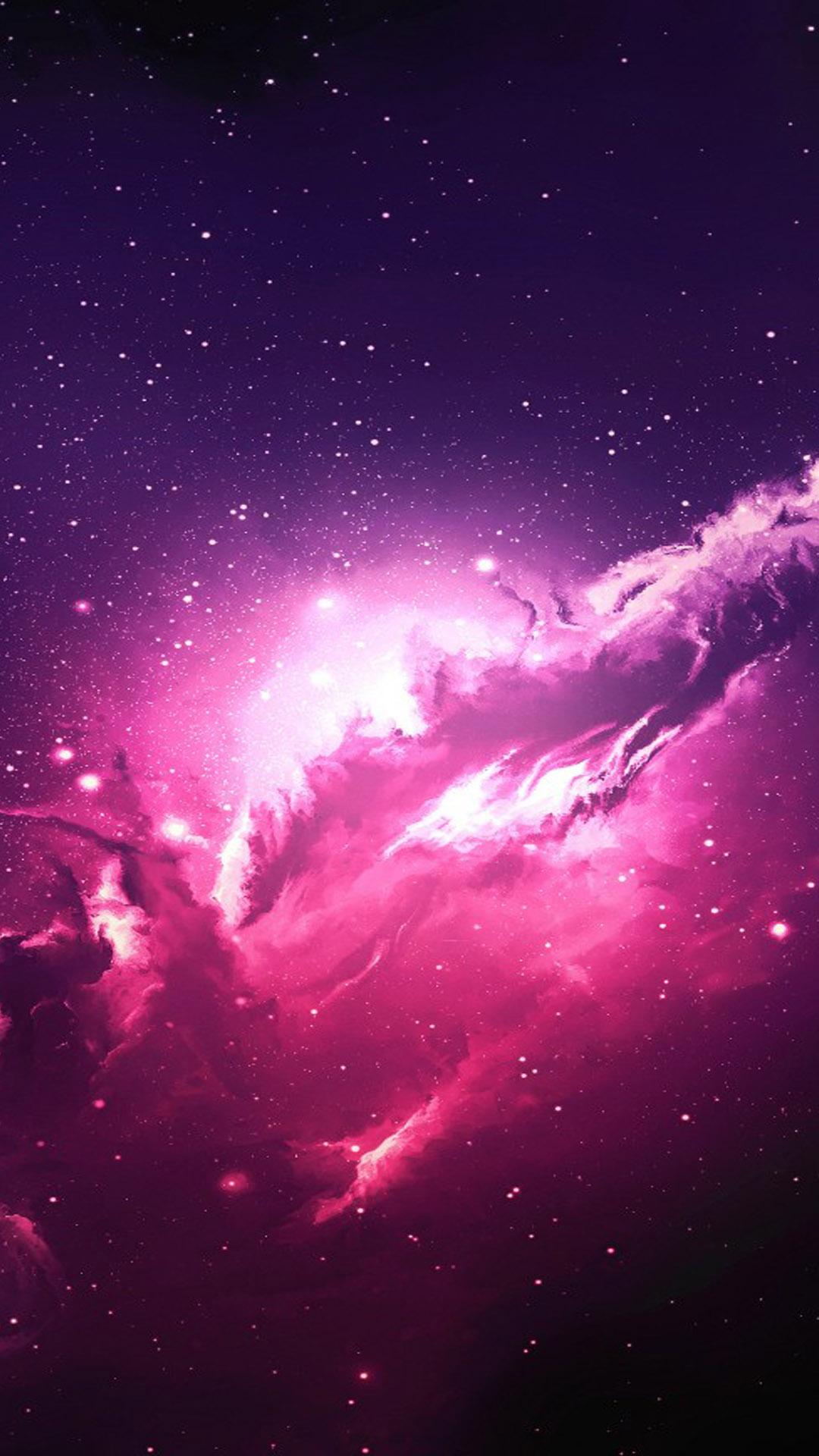 1080x1920 Nebula Pink Galaxy Stars 4K Ultra HD Mobile Wallpaper