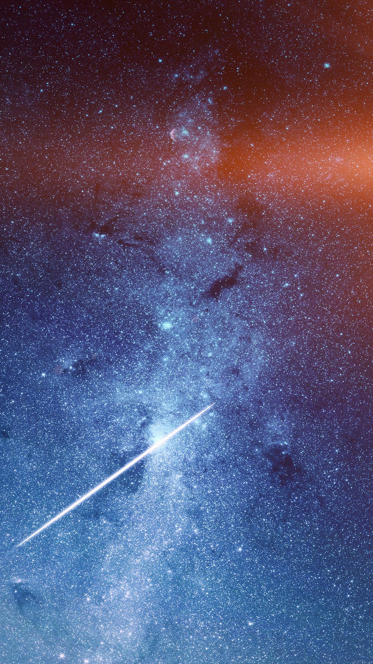 1242x2208 iPhone X wallpaper. star night space blue galaxy flare nature