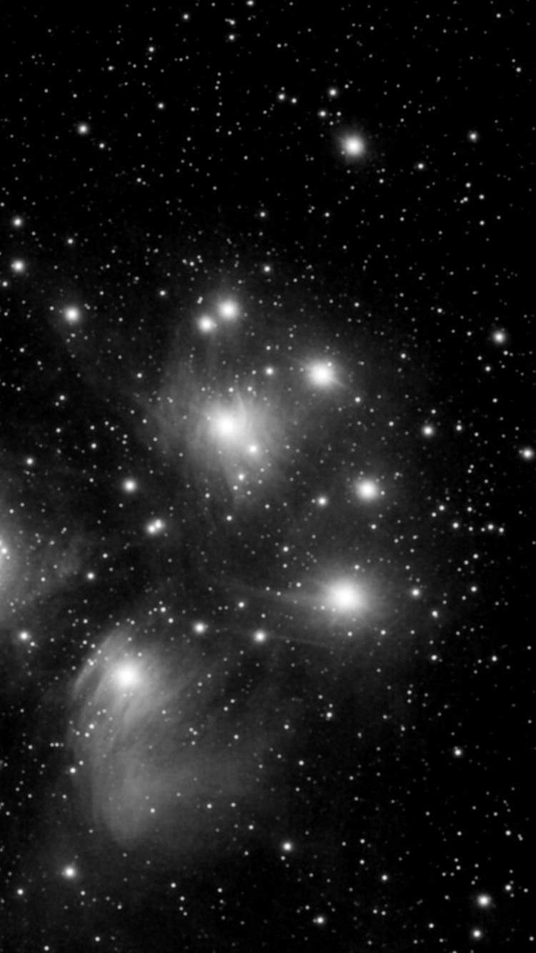 750x1334 Black 038 White Stars In Galaxy HD Mobile Wallpaper