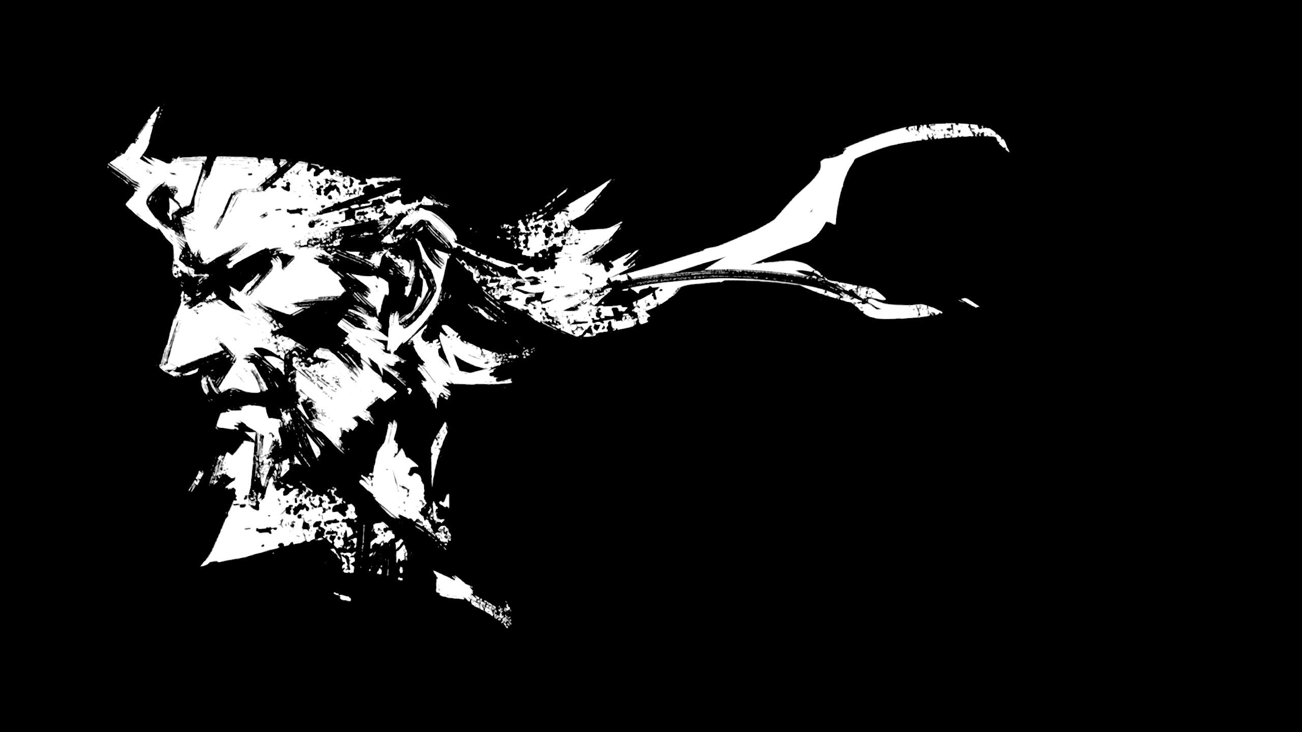 2560x1440 Metal Gear Solid Big Boss Video Games Monochrome Minimalism Video Game Art Wallpaper:2560x1440