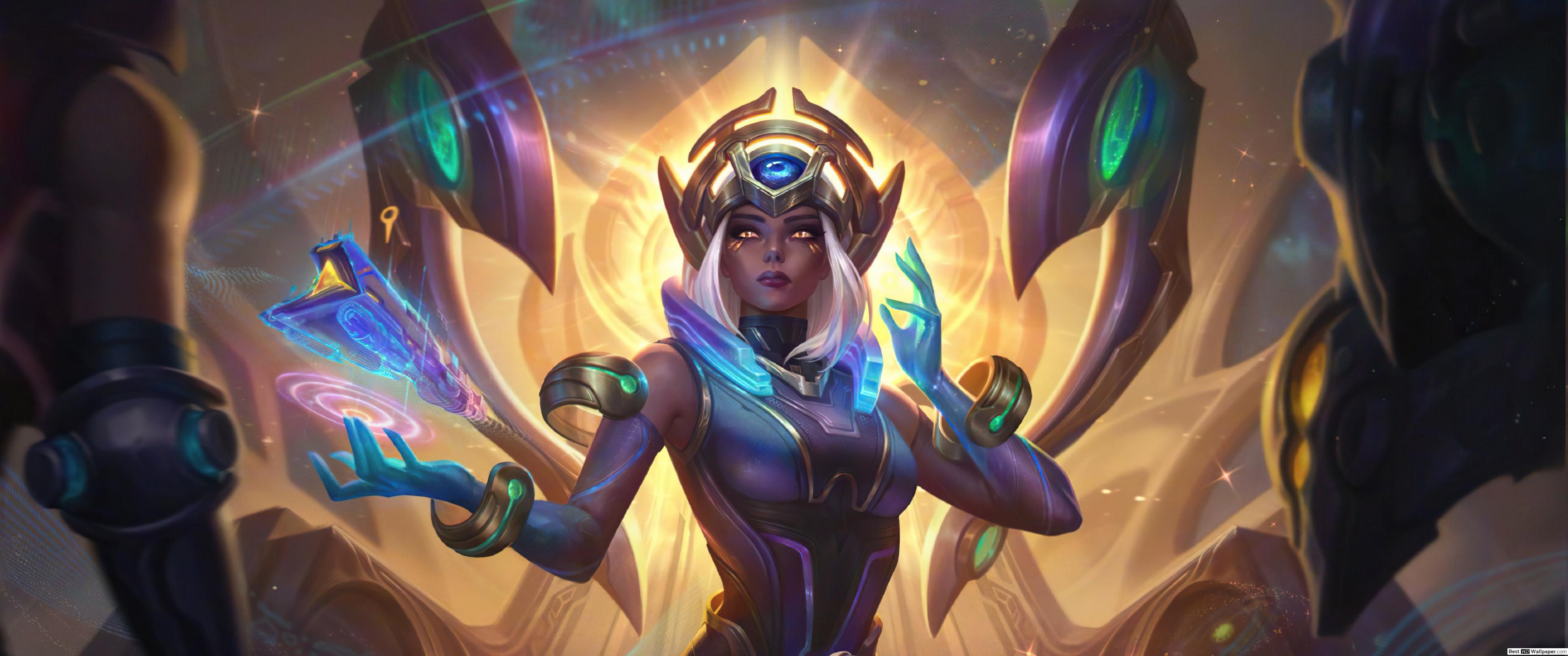 3440x1440 Odyssey 'Karma' Splash Art (8K) of Legends (LOL) HD wallpaper download