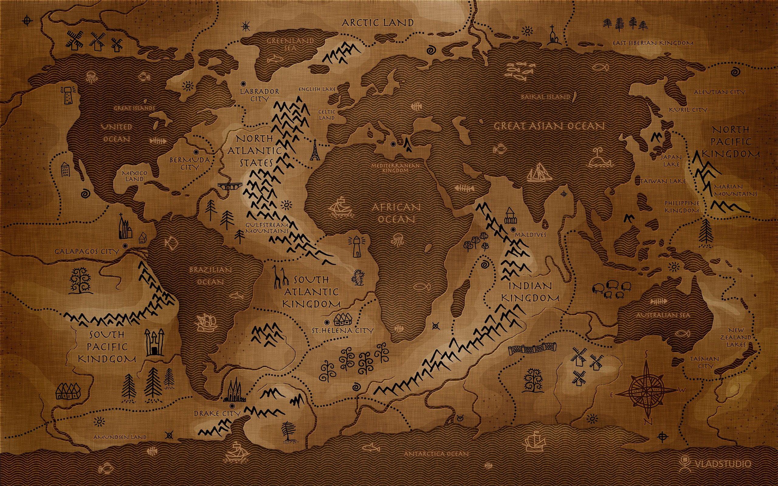 2560x1600 map #inverted world map #Vladstudio #history #artwork #reversed #brown K # wallpaper #hdwallpaper #desktop. Ancient maps, World map wallpaper, World map