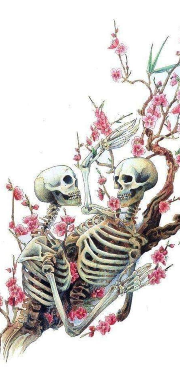 630x1280 Skeleton lovers wallpaper