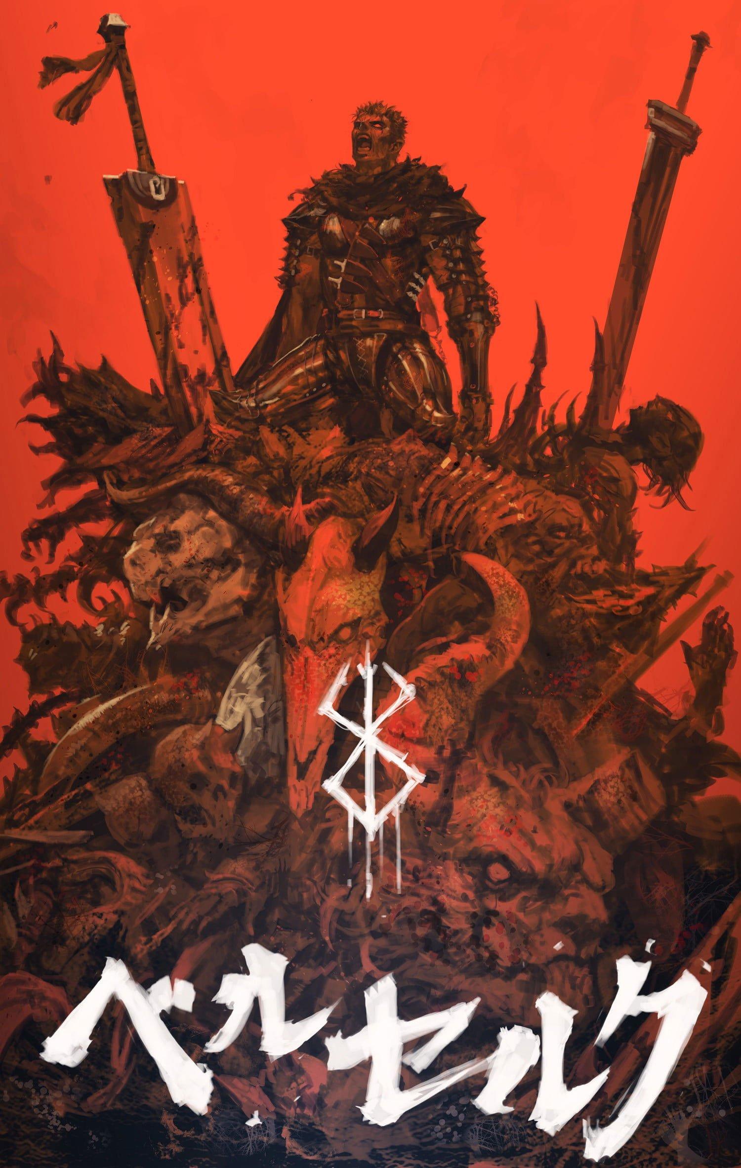 1500x2365 Wallpaper Anime, Fantasy Art, Berserk, Guts, Black Orange • Wallpaper For You HD Wallpaper For Desktop & Mobile