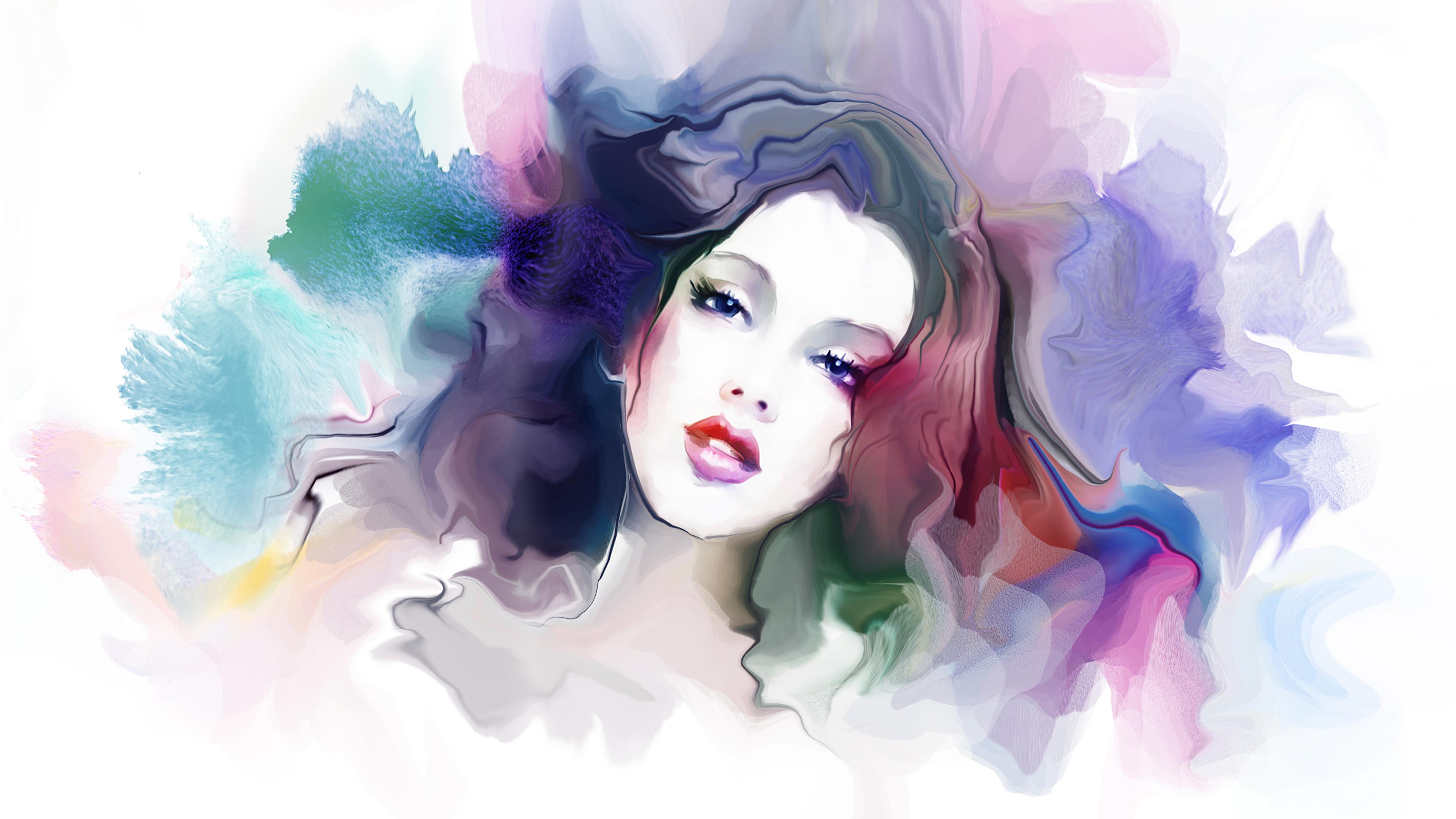 3840x2160 Painting Pc Wallpaper Girl HD Wallpaper