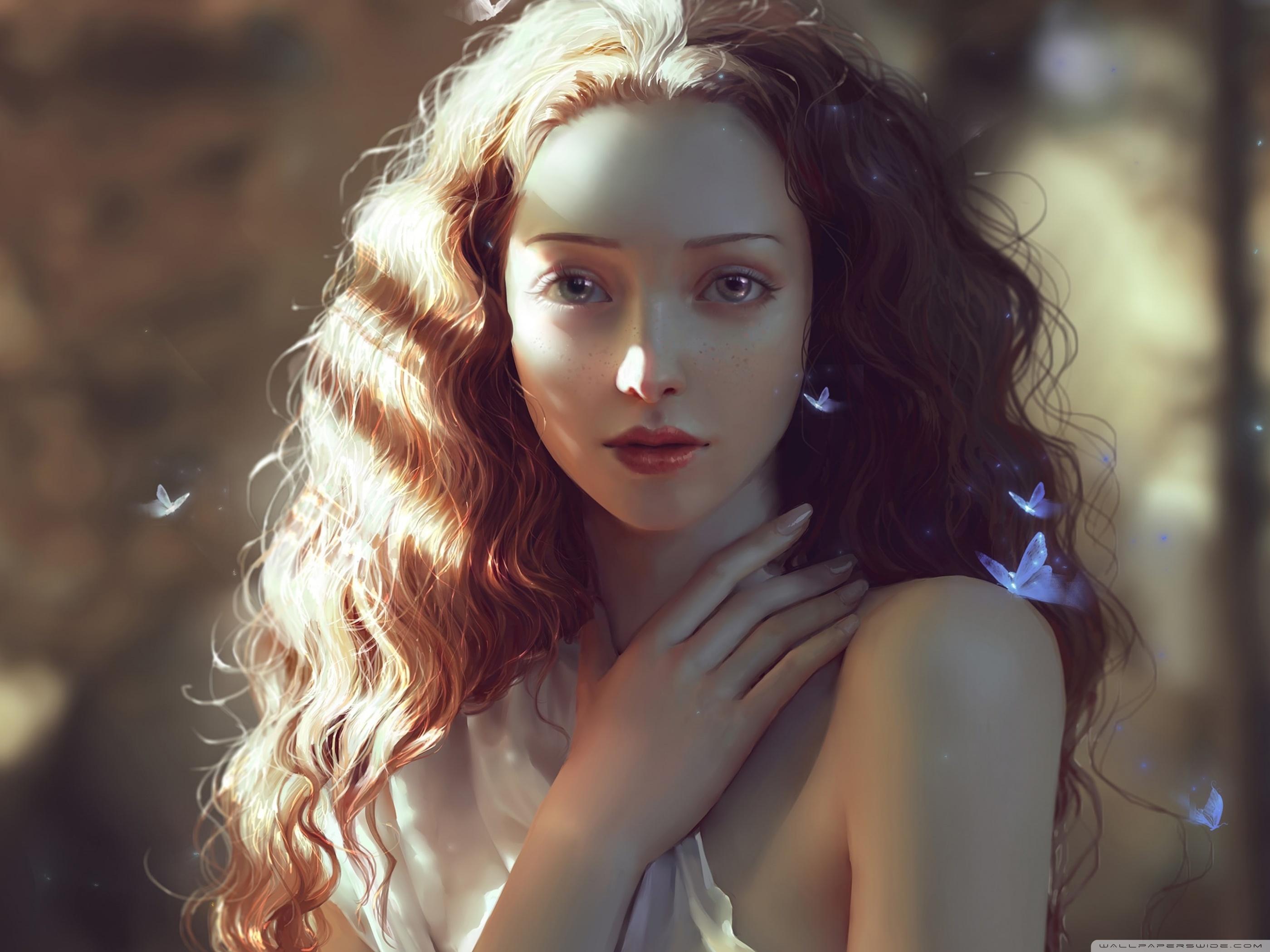2800x2100 Beautiful Girl Painting Ultra HD Desktop Background Wallpaper for 4K UHD TV : Widescreen & UltraWide Desktop & Laptop : Multi Display, Dual Monitor : Tablet