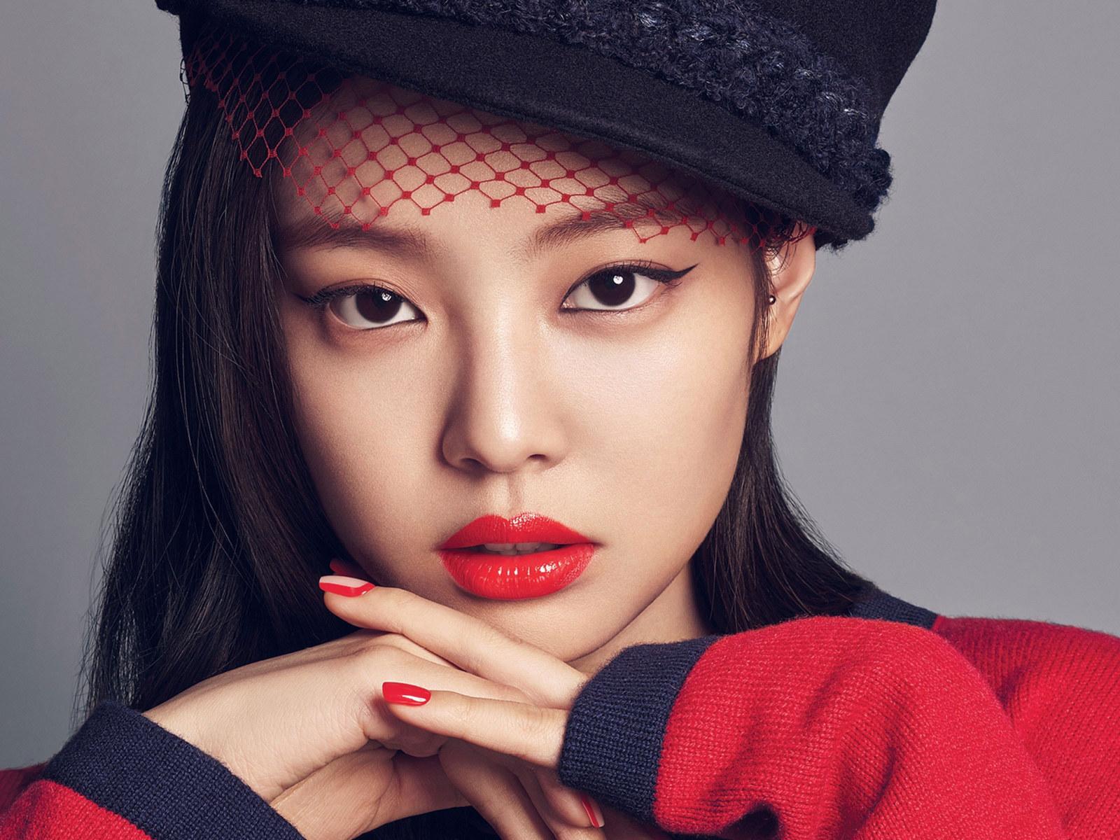 1600x1200 Wallpaper Blackpink, Girl, Kpop, Jennie, Red, Portrait • Wallpaper For You HD Wallpaper For Desktop & Mobile