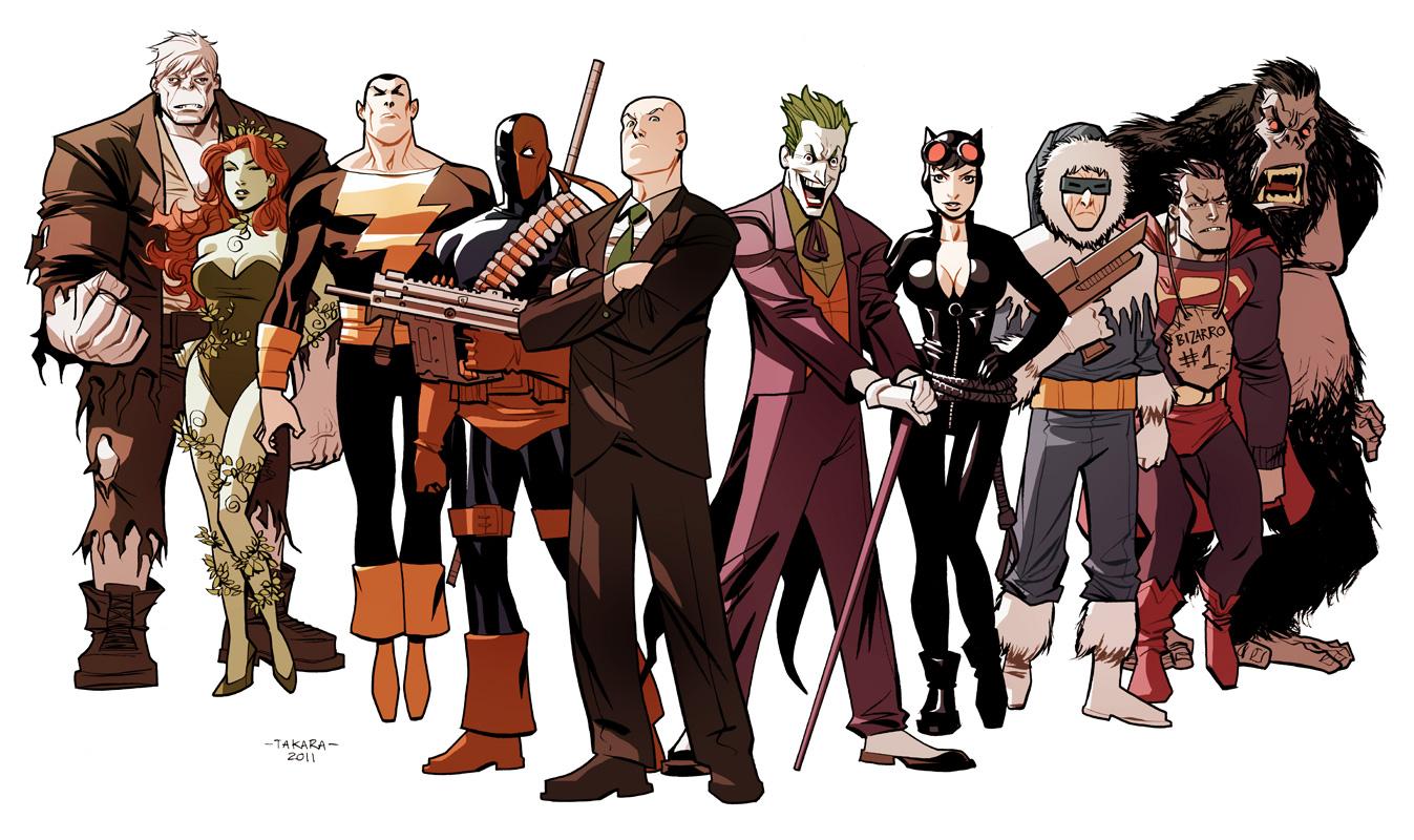 1347x800 Bizarro Captain Cold Catwoman Deathstroke Joker Poison Ivy Wallpaper:1347x800