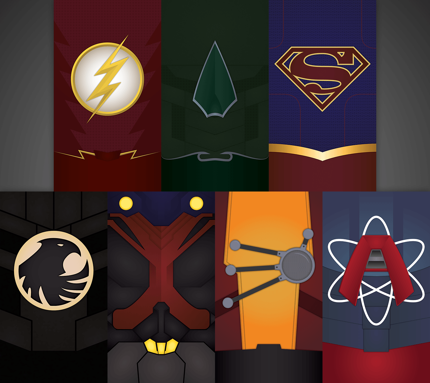 1440x1280 So I made a CW Justice League wallpaper set