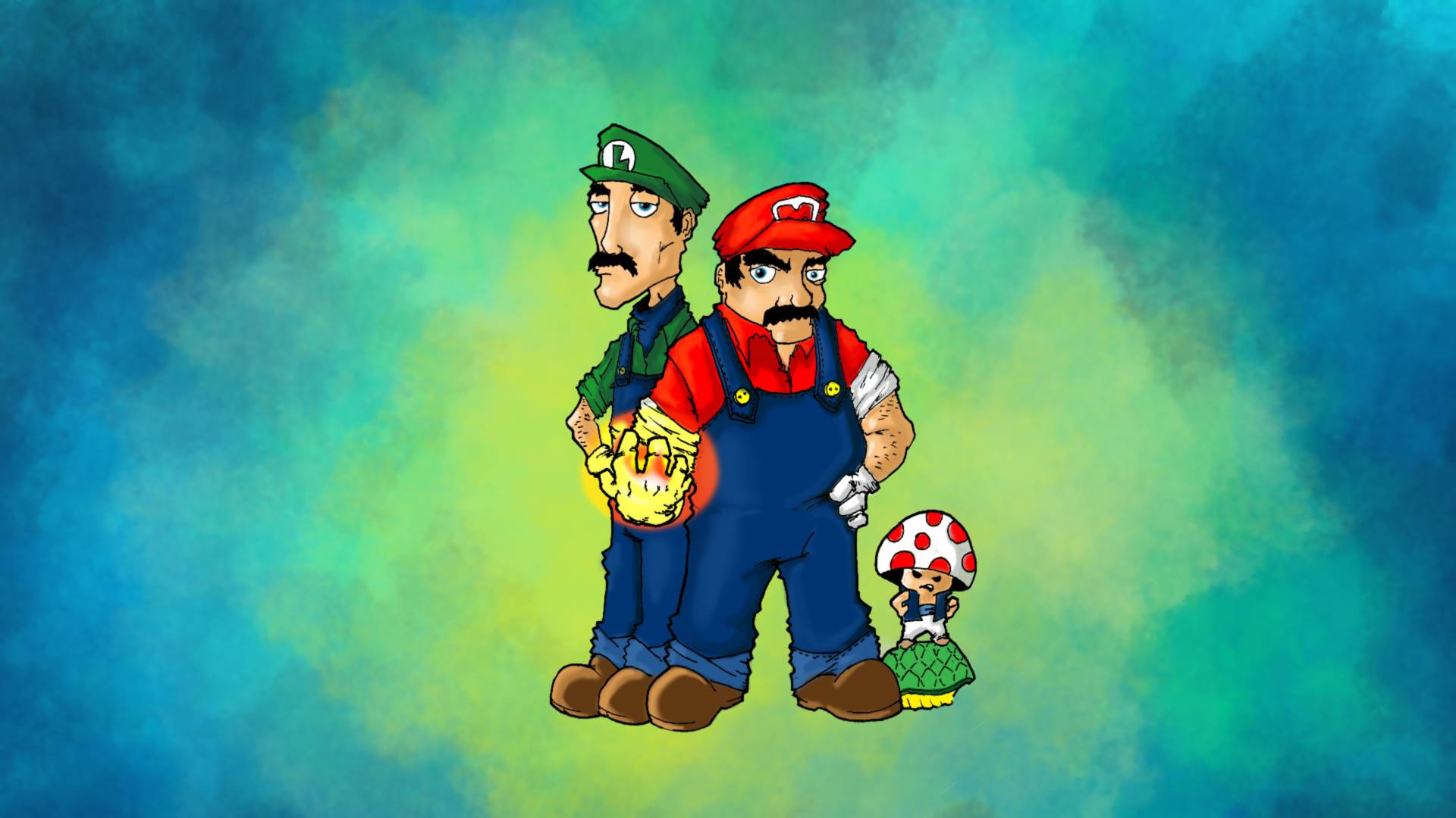 1920x1080 Super Mario HD Background