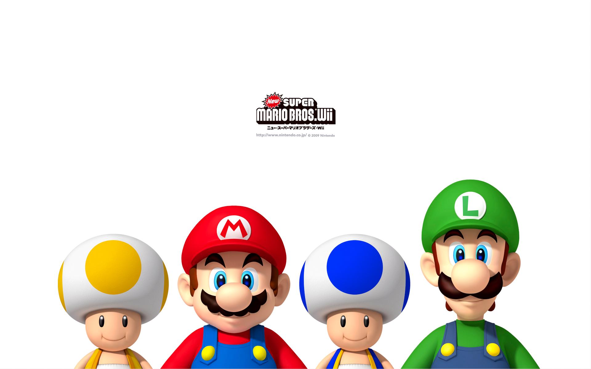 1920x1200 Super Mario Bros Blue Toad Wallpaper