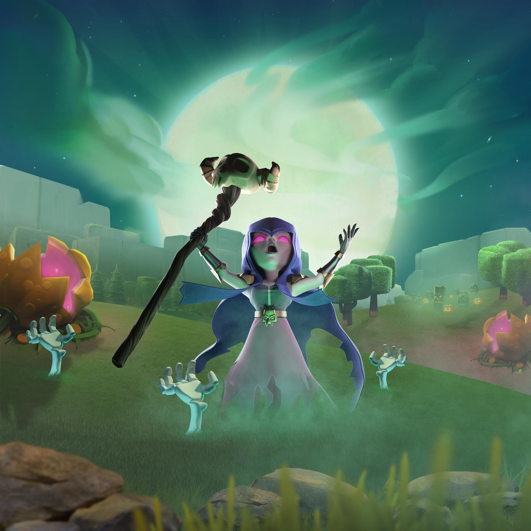2048x2048 clash of clans, supercell, games, hd, witch. Mocah HD Wallpaper