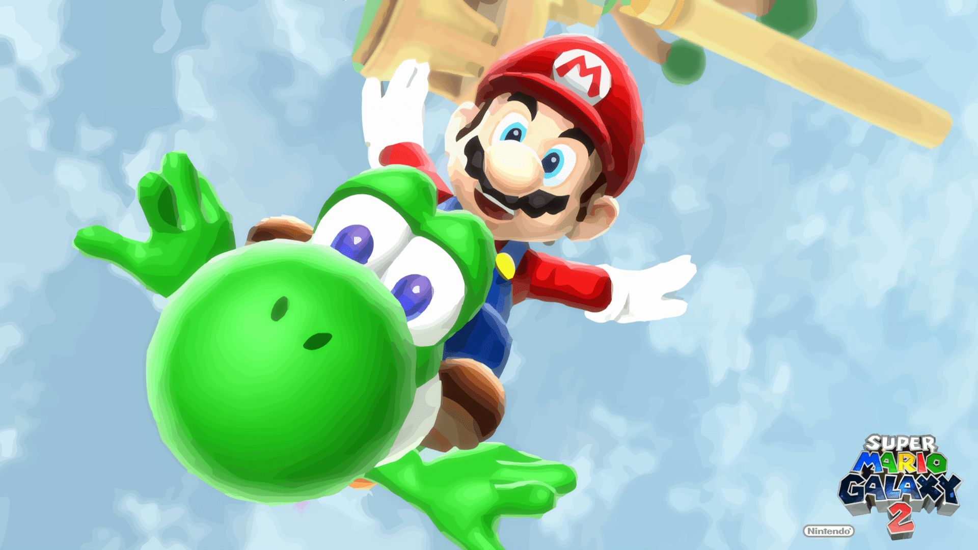 1920x1080 Supar mario Galaxy Space. Puzzle Plank Galaxy MADs