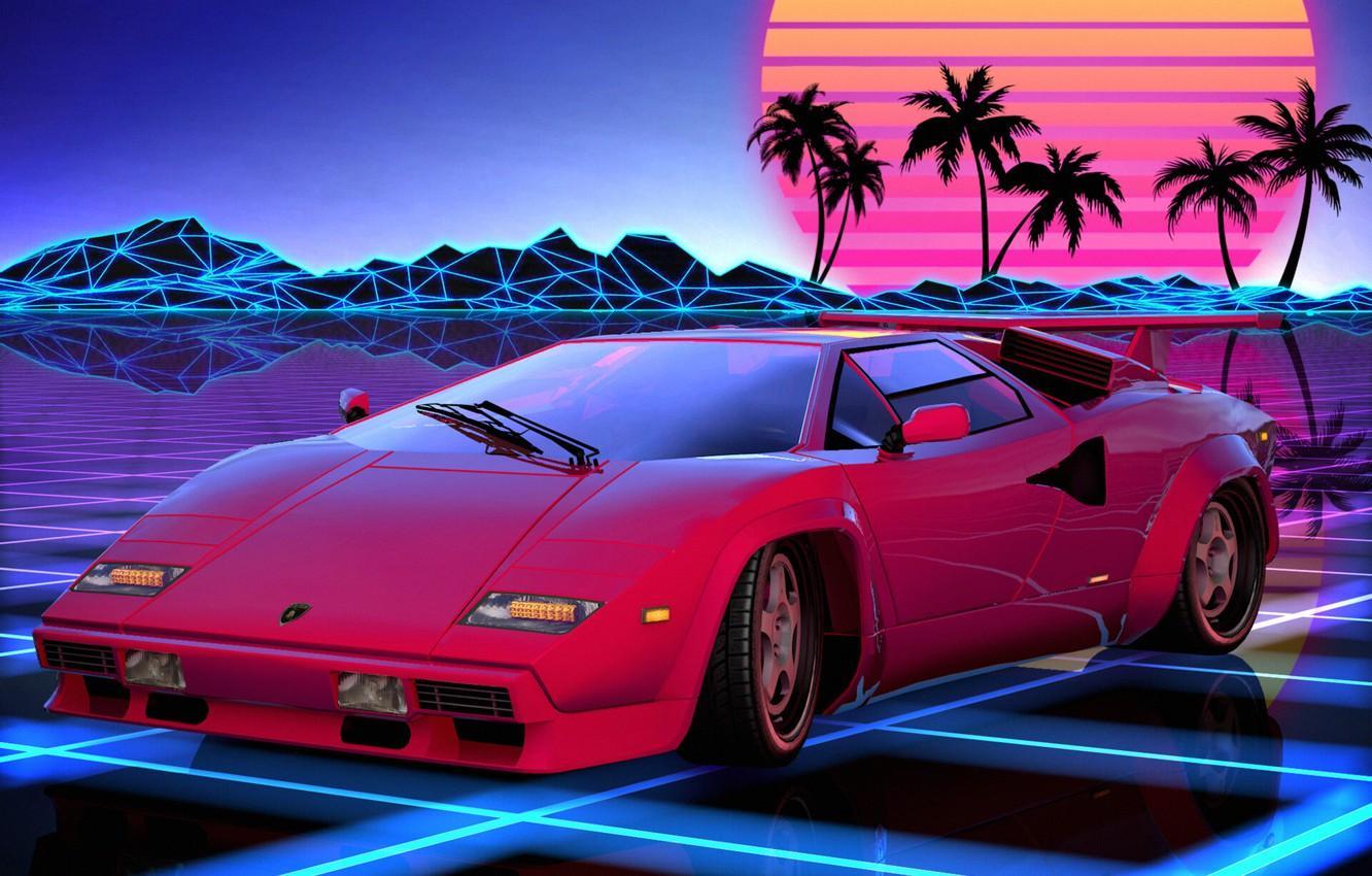 1332x850 80s Retro Car Wallpaper