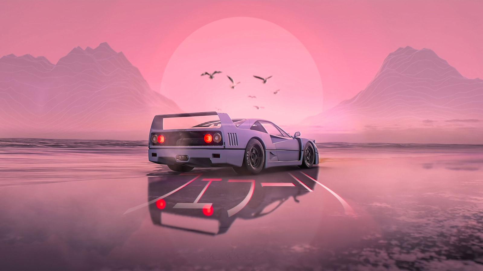 1600x900 Retro Car Anime Aesthetic Desktop Wallpaper • Wallpaper For You HD Wallpaper For Desktop & Mobile