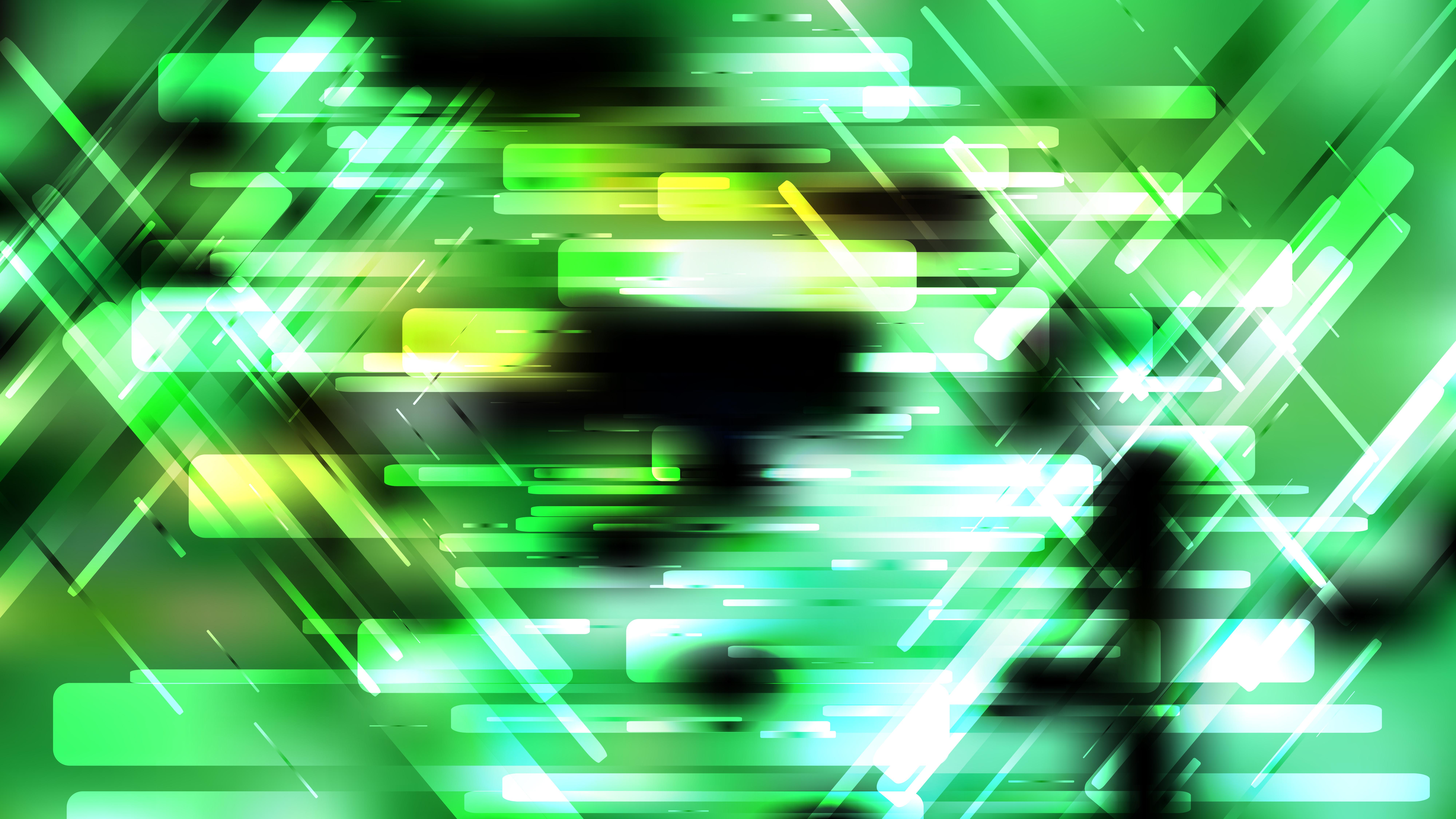8000x4500 Free Green Black and White Modern Geometric Shapes Background Vector Image