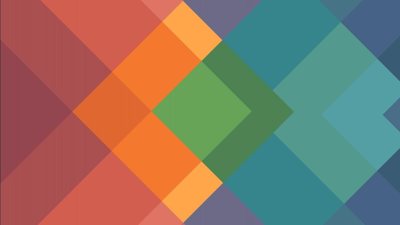 1366x768 Orange Green Square Geometric Shapes 4K 5K HD Geometric Wallpaper