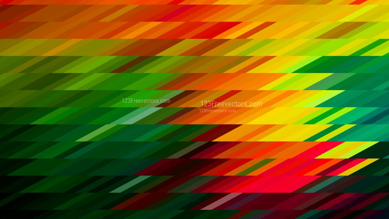 1280x720 Red Yellow and Green Geometric Shapes Background